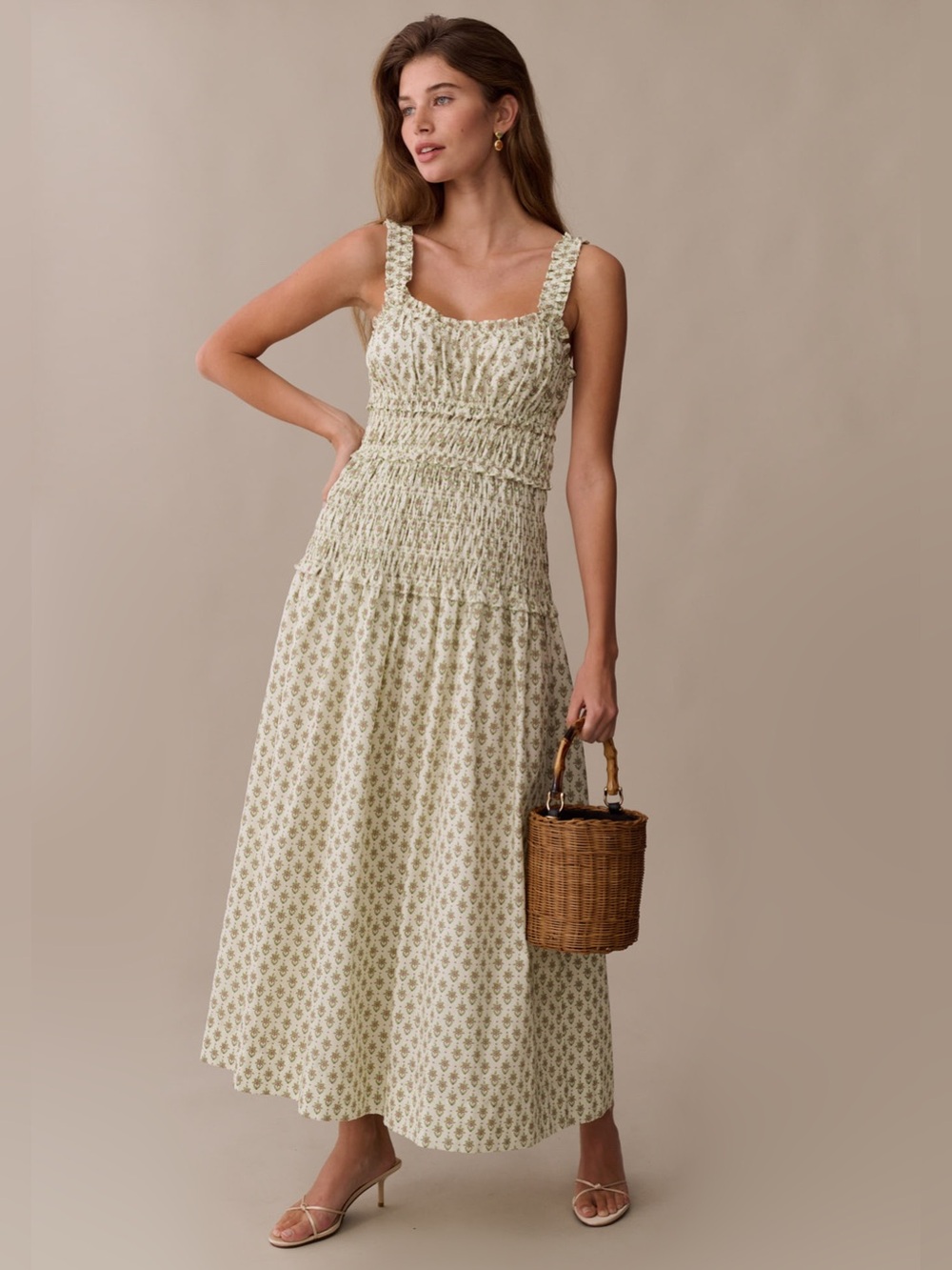 NWT Few Moda Freya Midi Dress size XS Wild Daisy floral smock o.p.t